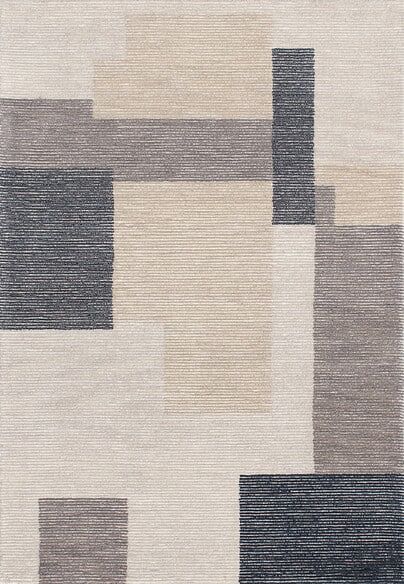 Dynamic Rugs ECCENTRIC 9605-958 Grey and Navy and Beige